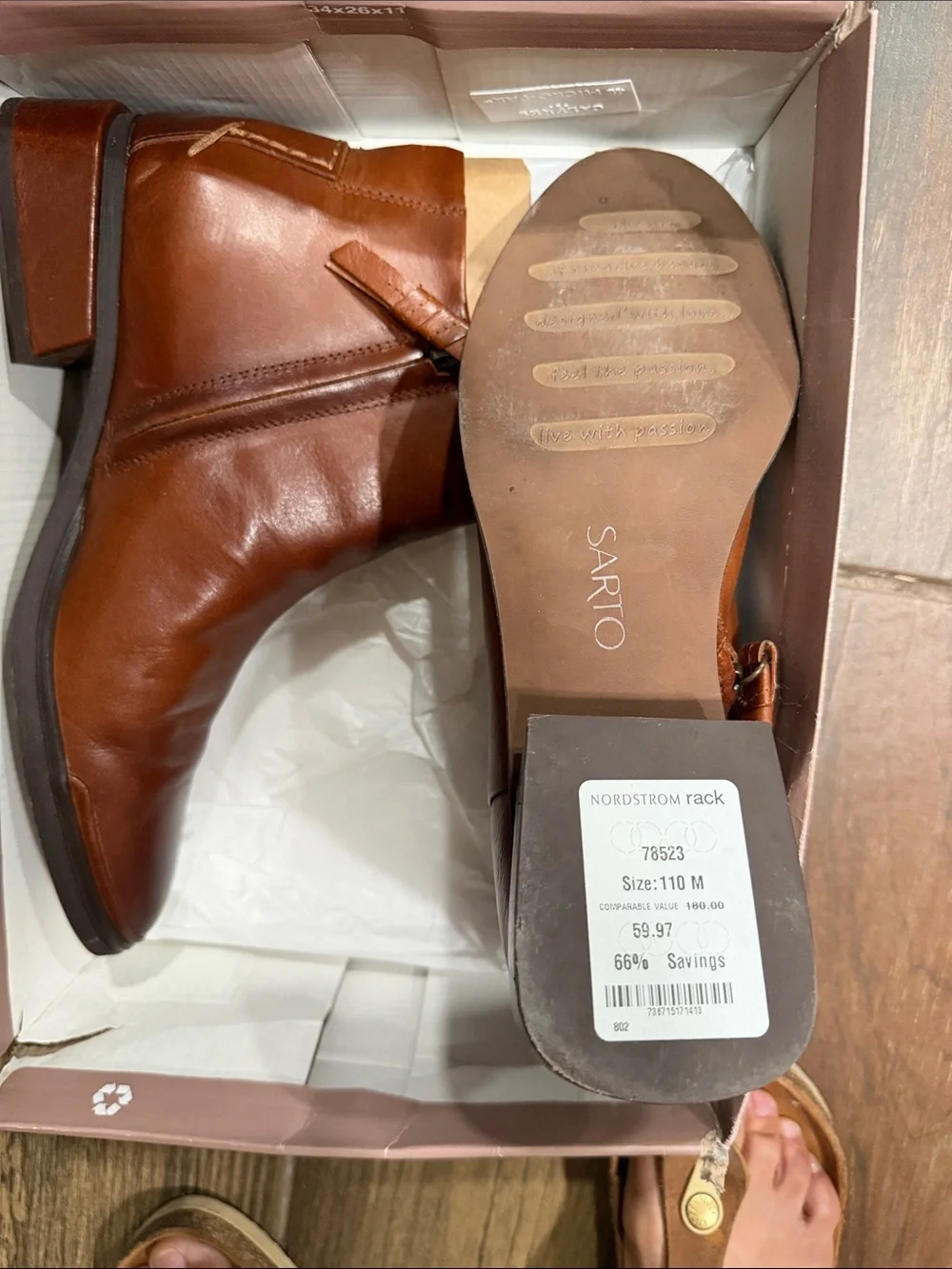 Franco Sarto Brown Leather Chukka Boots